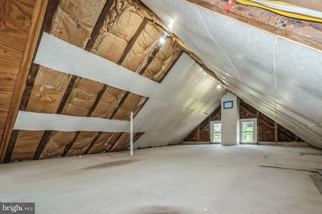 view of attic