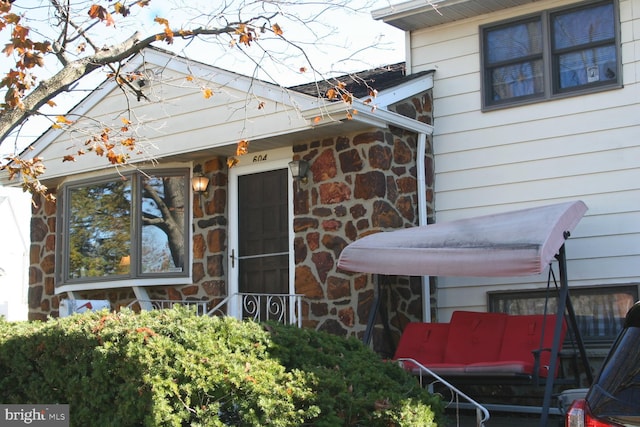 view of doorway to property