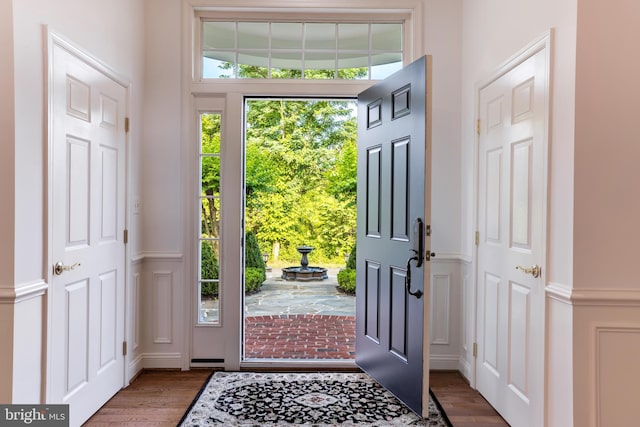 entryway featuring wood-type flooring