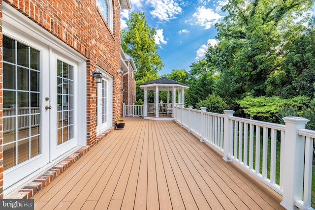 6318 Georgetown Pike, Mclean, VA 22101 - deck with a gazebo and french doors