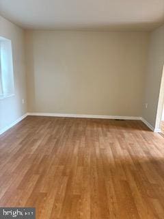 empty room featuring hardwood / wood-style floors