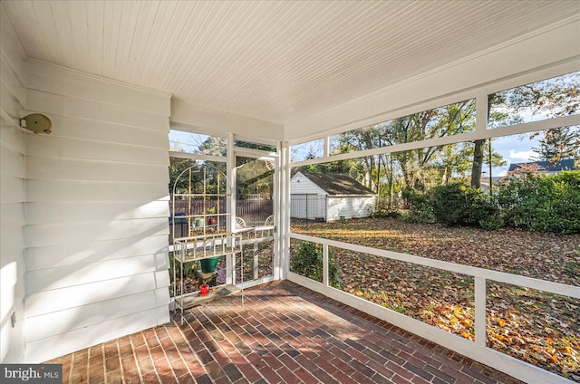 view of sunroom