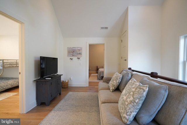 living room featuring hardwood / wood-style flooring