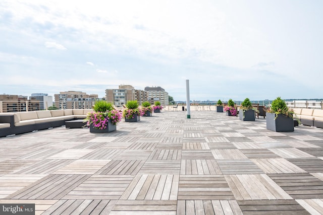 view of community with an outdoor living space