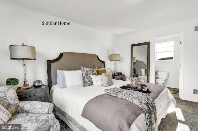 317 Valley View Cir Unit 98, York, PA 17408 - carpeted bedroom with baseboards and ensuite bathroom