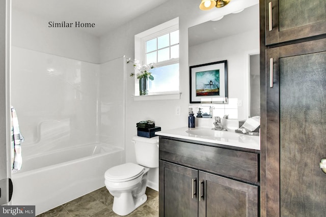 317 Valley View Cir Unit 98, York, PA 17408 - bathroom featuring toilet, vanity, and washtub / shower combination