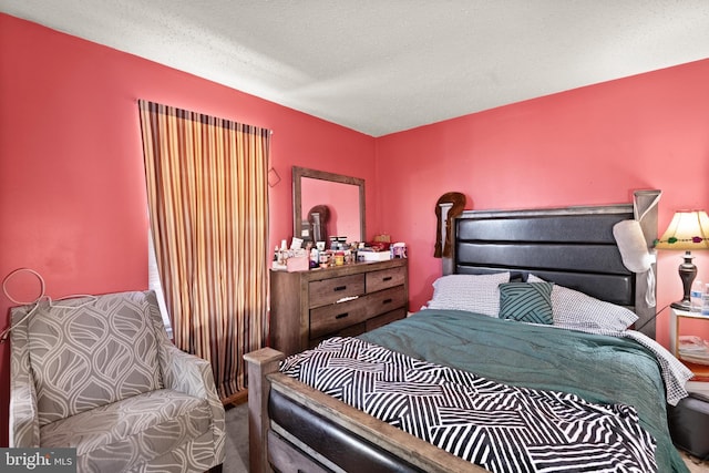 bedroom with a textured ceiling