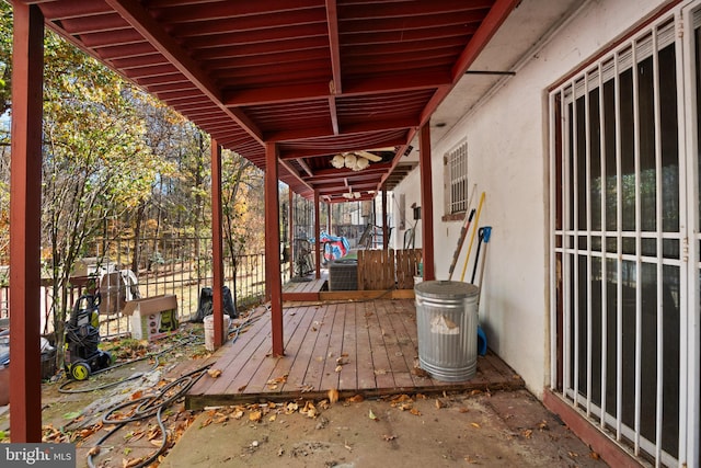 view of wooden terrace