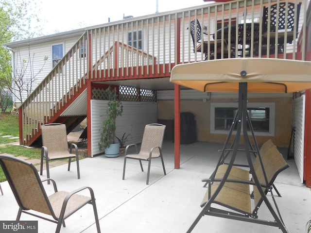 603 Bloomfield Dr, Westampton, NJ 08060 - view of patio / terrace featuring stairs and a deck