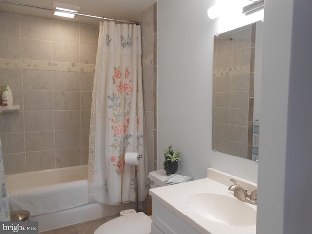 603 Bloomfield Dr, Westampton, NJ 08060 - full bathroom featuring vanity, shower / bath combination with curtain, and toilet