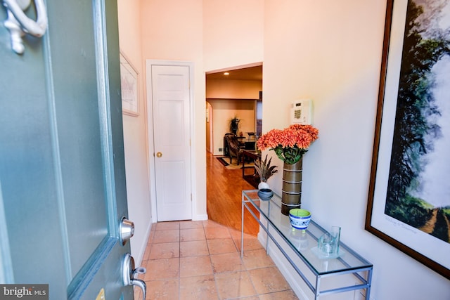 foyer featuring light hardwood / wood-style floors