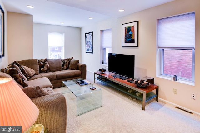 view of carpeted living room