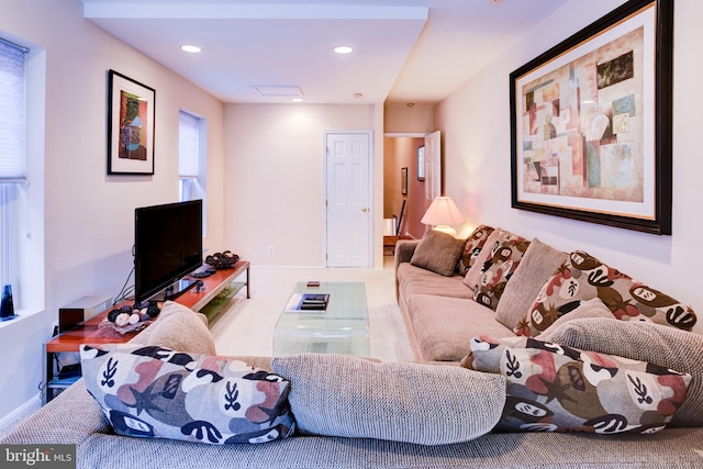 view of carpeted living room