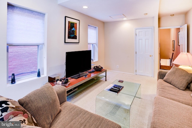 view of carpeted living room