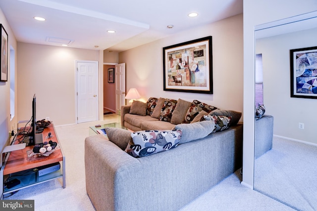 view of carpeted living room