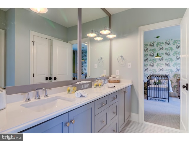 bathroom with vanity