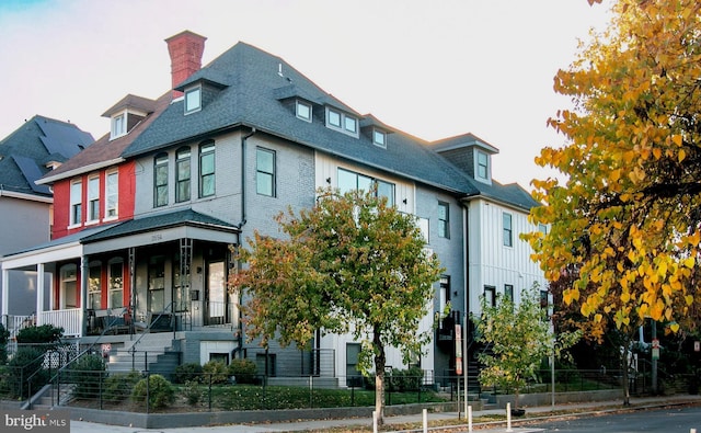 exterior space featuring a porch