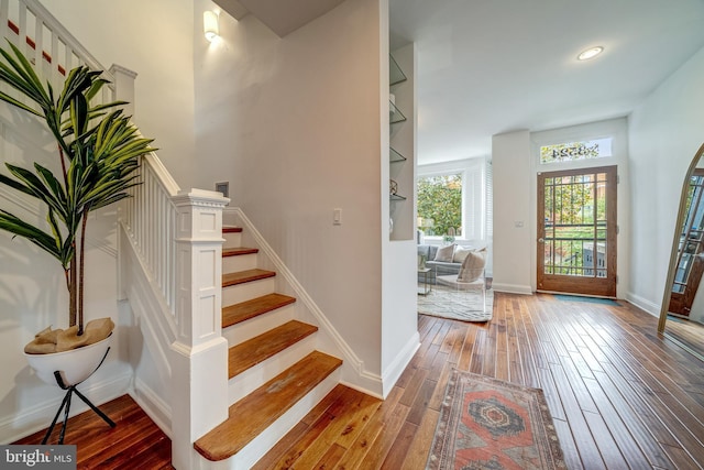 entryway featuring hardwood / wood-style floors