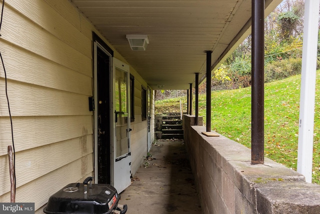 view of patio with covered porch