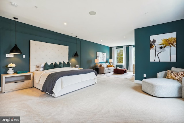 view of carpeted bedroom