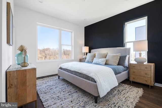 2001 Richmond St Unit 11B, Philadelphia, PA 19125 - bedroom with baseboards and dark wood-type flooring