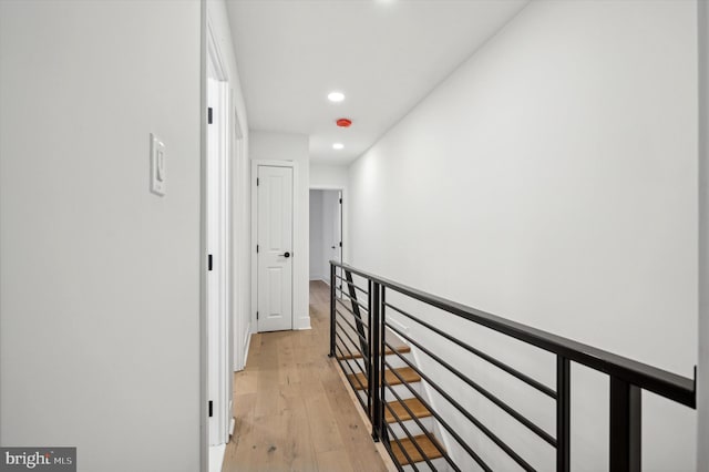 hallway featuring light hardwood / wood-style flooring