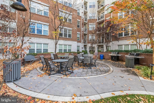 view of patio featuring area for grilling