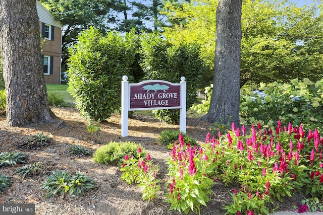 view of community sign