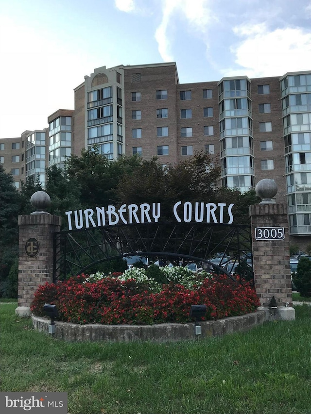 view of community sign