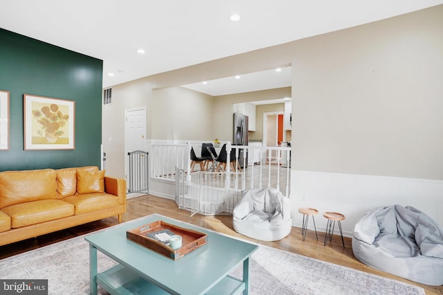 living room featuring hardwood / wood-style floors