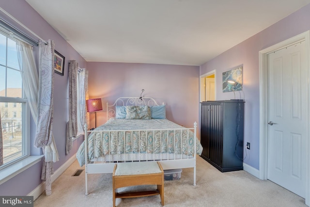 view of carpeted bedroom