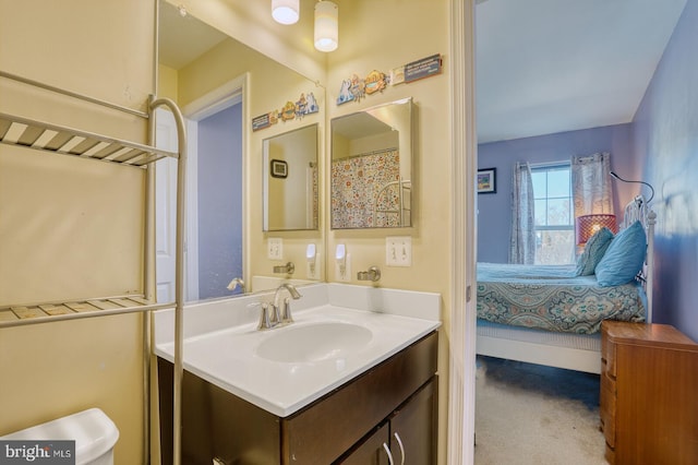 bathroom with vanity