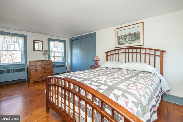 2209 Swamp Rd, Furlong, PA 18925 - bedroom featuring radiator and hardwood / wood-style flooring