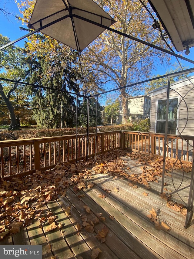 view of wooden deck