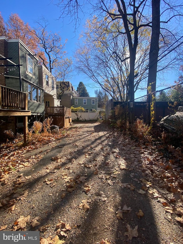 view of yard featuring a deck