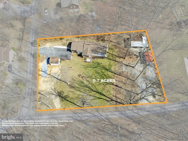 174 Robin Ln, Harpers Ferry, WV 25425 - aerial overview of property's location featuring property boundaries highlighted