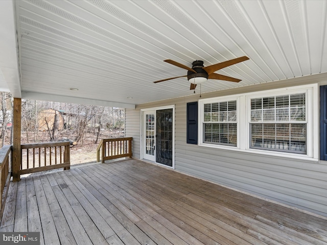 174 Robin Ln, Harpers Ferry, WV 25425 - wooden terrace with a ceiling fan