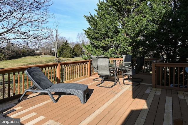 view of wooden terrace