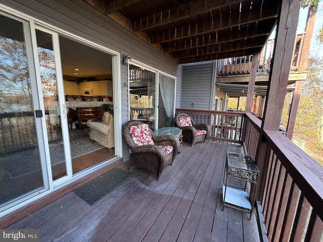 view of wooden deck