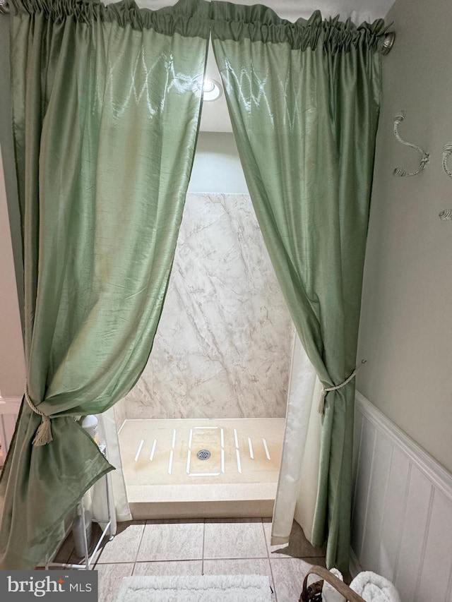 bathroom featuring tile patterned flooring