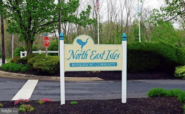 view of community sign