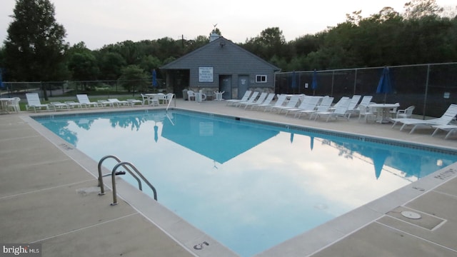 view of pool with a patio area