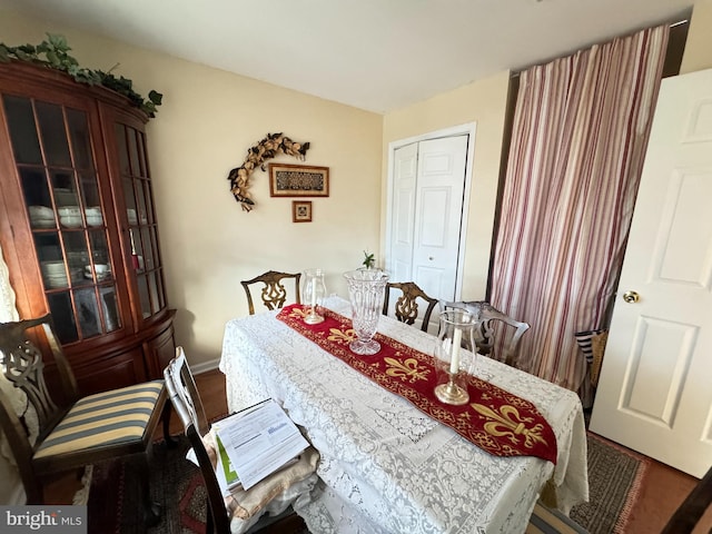 view of dining room