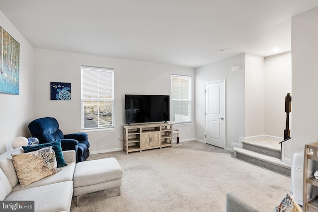 view of carpeted living room