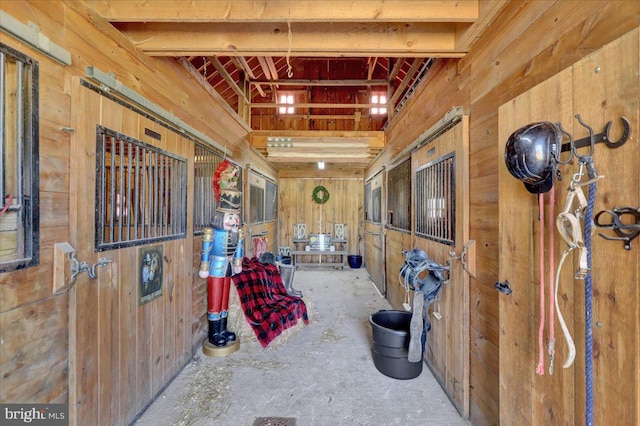 view of horse barn