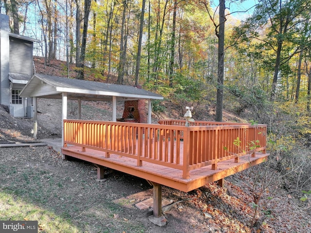 view of wooden terrace