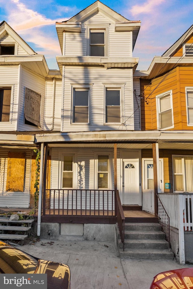 multi unit property with covered porch