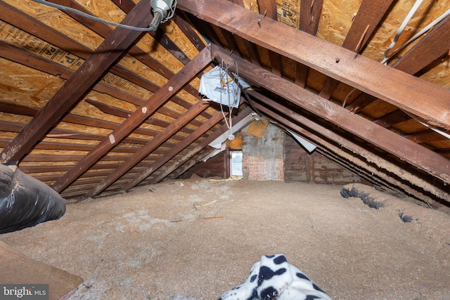 view of attic