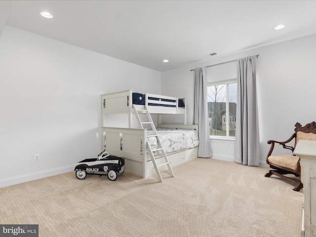 view of carpeted bedroom