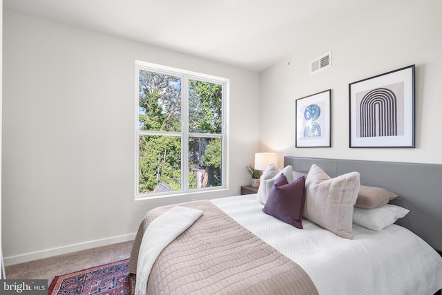 bedroom with carpet